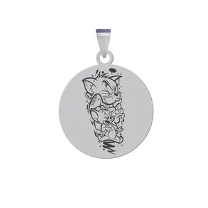 آویز گردنبند زنانه و مردانه هایکا مدل تام و جری کد ja.h 225