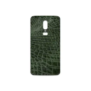 MAHOOT Green-Crocodile-Leather Cover Sticker for OnePlus 6