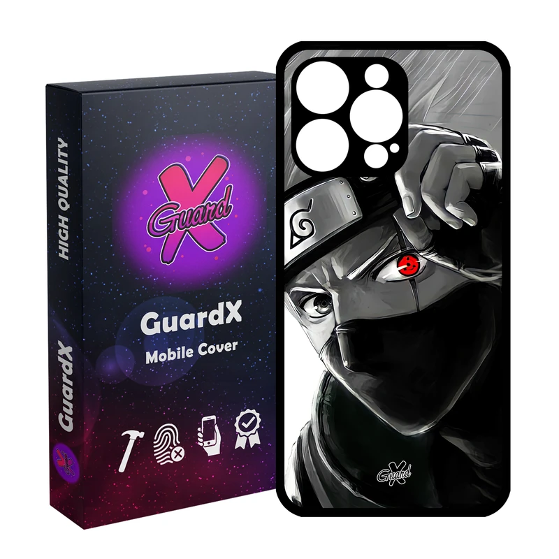 کاور گارد ایکس طرح Kakashi Anime مدل قاب Glass10588 مناسب برای گوشی موبایل اپل iPhone 15 Pro Max