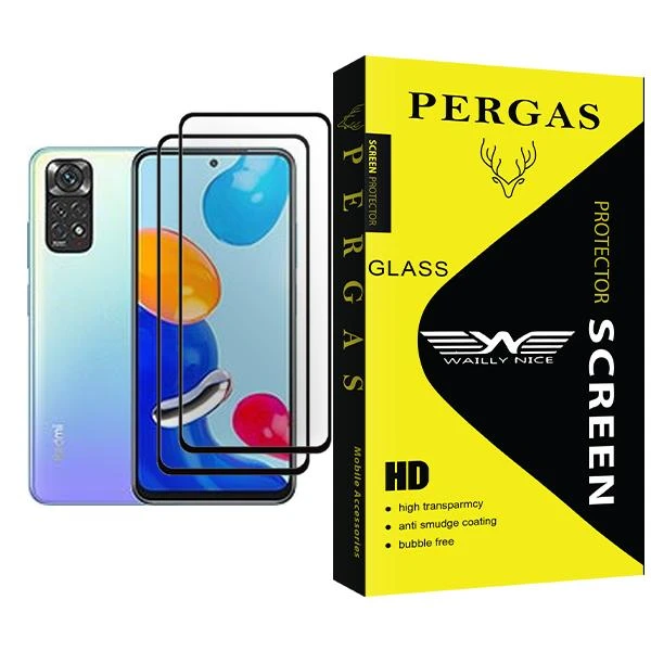 محافظ صفحه نمایش وایلی نایس مدل Pergas Glass MIX002 مناسب برای گوشی موبایل شیائومی Redmi Note 11 بسته دو عددی