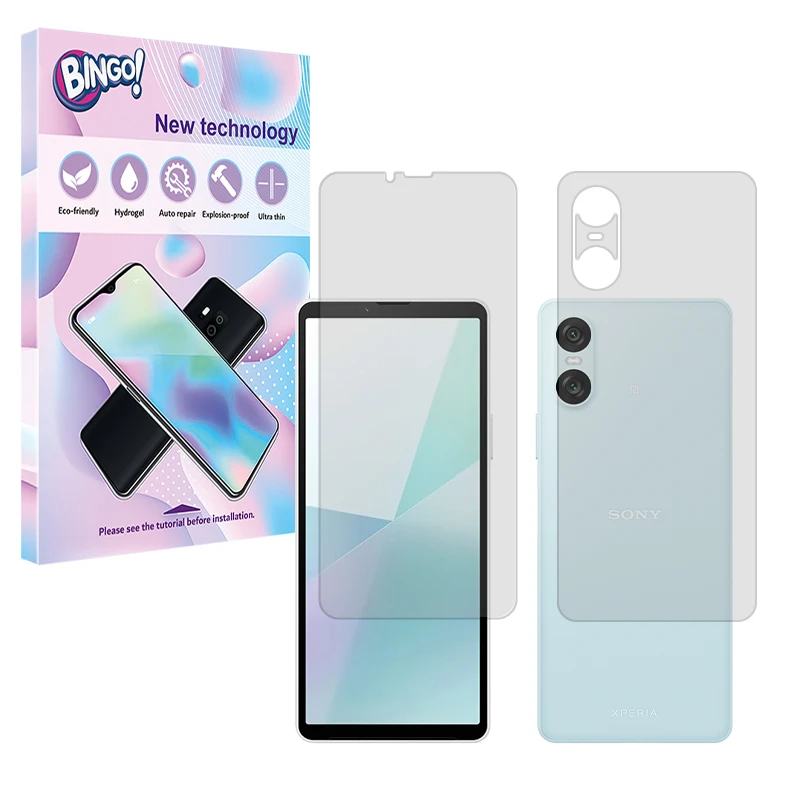 محافظ صفحه نمایش مات بینگو مدل Tough مناسب برای گوشی موبایل سونی Xperia 10 VI به همراه محافظ پشت گوشی