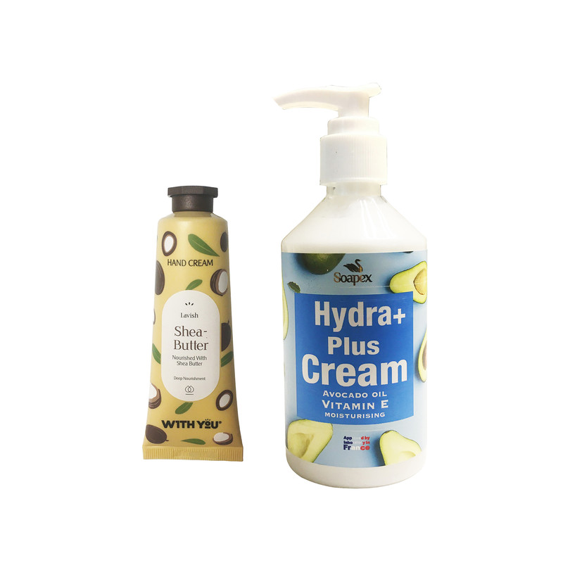 کرم مرطوب کننده سوپکس مدل آووکادو حجم 250 میلی لیتر به همراه کرم مرطوب کننده ویت یو مدل Shea Butter حجم 50 میلی لیتر 