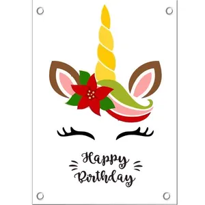 بنر تولد طرح اسب تک شاخ کد BnArt-04