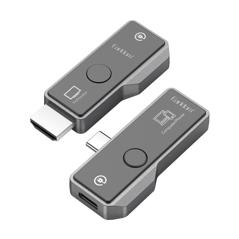 دانگل انتقال بی‌سیم صدا و تصویر USB-C به HDMI ارلدام مدل W9+