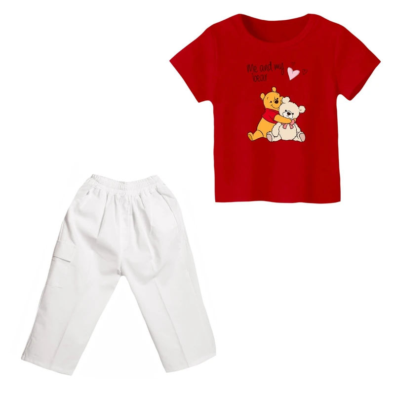 ست تی شرت و شلوارک پسرانه مدل پو کد ۷۶