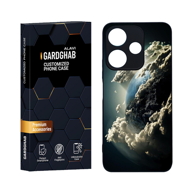 کاور گارد قاب علوی مدل دورژله ای کهکشان مناسب برای گوشی موبایل شیائومی Redmi 13 4G / 5G