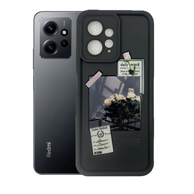 کاور طرح گل رز مناسب برای گوشی موبایل شیائومی Redmi Note 12 4g