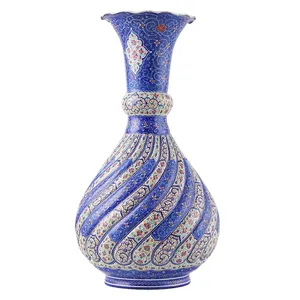 گلدان مسی میناکاری اثر ابوالقاسمی کد 170175