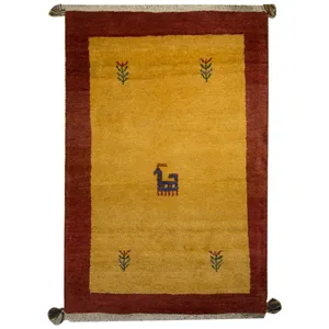 گبه دستباف عشایری یک متری کد 1373