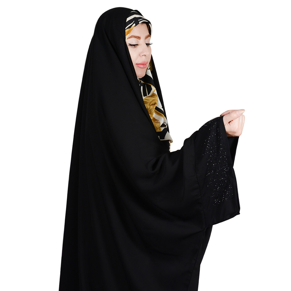 چادر یاسمین با پارچه کرپ اطلس مدل 5233