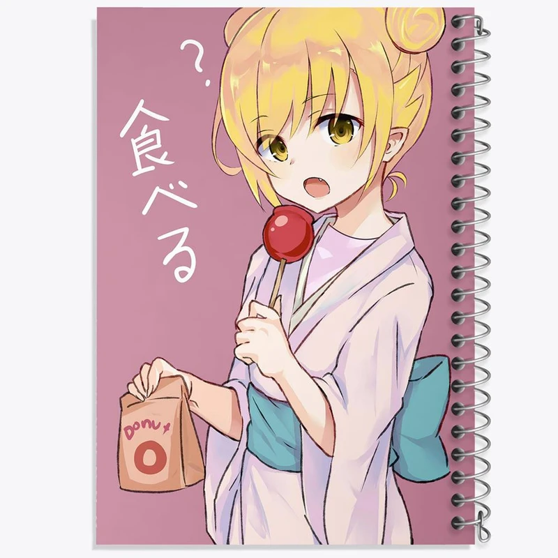 دفتر مشق 50 برگ خندالو مدل شینوبو اوشینو انیمه مونوگاتاری کد 16226