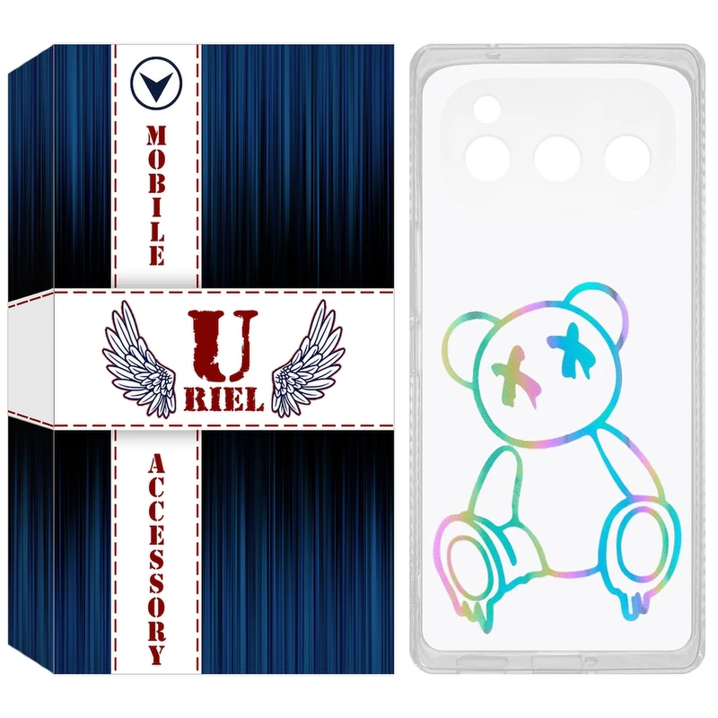 کاور یوریل مدل Clear کد 44 طرح خرس رنگی مناسب برای گوشی موبایل داریا Bond