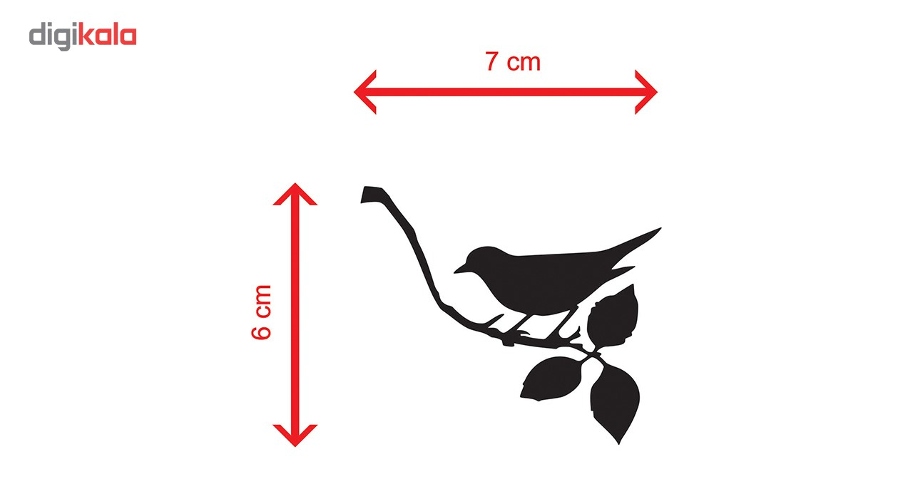 استیکر کلید پریز طرح بلبل روی شاخه بسته 2 عددی