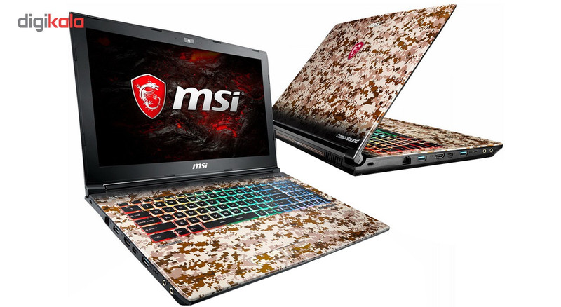 لپ تاپ 15 اینچی ام اس آی مدل GE62 7RE Camo Squad لپ تاپ 15 اینچی ام اس آی مدل GE62 7RE Camo Squad