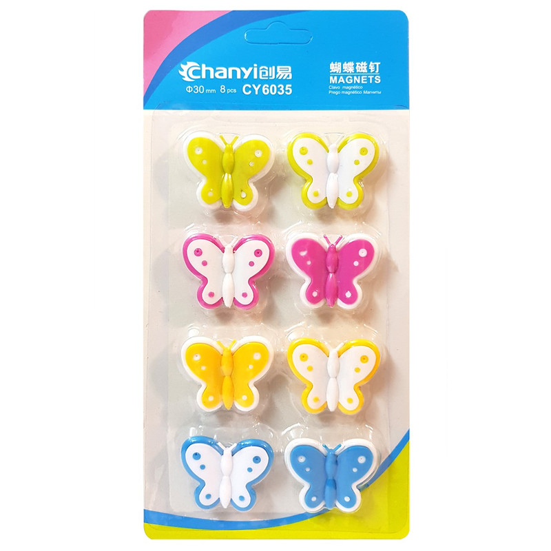 گیره آهنربایی چانی مدل پروانه-CY6035 بسته 8 عددی