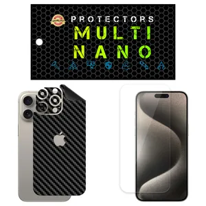 Multi Nano X-SFC Model Clear Screen Protector Suitable For Apple iphone 15 Pro Max Phone Along With The Rear Skin