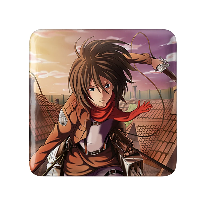مگنت خندالو طرح میکاسا اکرمن انیمه اتک آن تایتان Attack on Titan  مدل مربعی کد 18528
