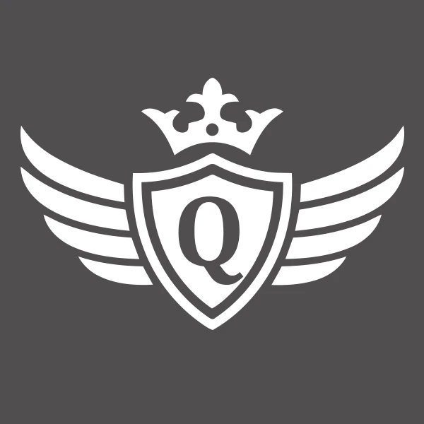 برچسب بدنه خودرو طرح بال و تاج حرف Q کد K920 