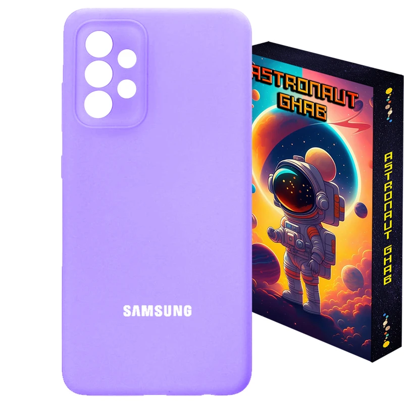 کاور استرونات قاب مدل سیلیکونی پاکنی اورج مناسب برای گوشی موبایل سامسونگ Galaxy A52 / A52s