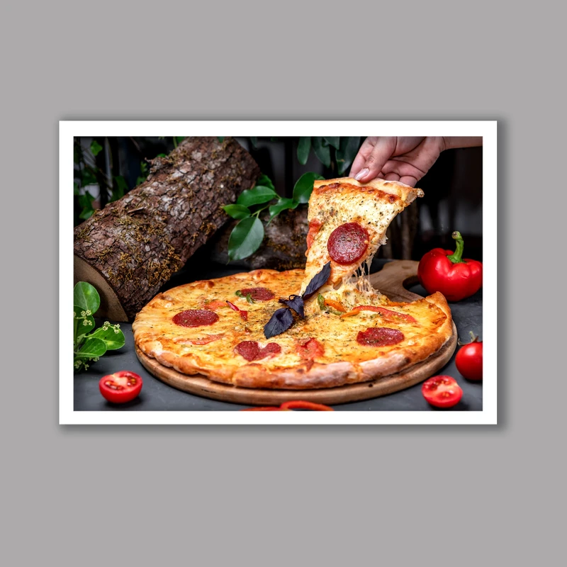 تابلو لیلیان طرح آشپزخانه طرح پیتزا کد LA-G10230