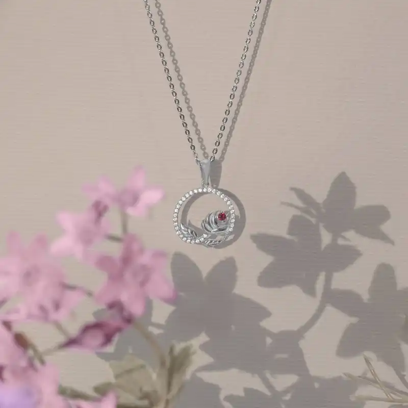 گردنبند نقره کد FL 216