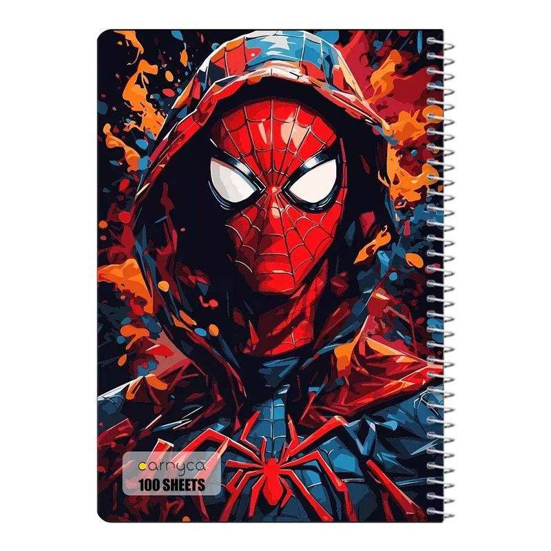 دفتر شطرنجی 100 برگ سیمی کارنیکا طرح Man-مرد عنکبوتی Spider کد 55008