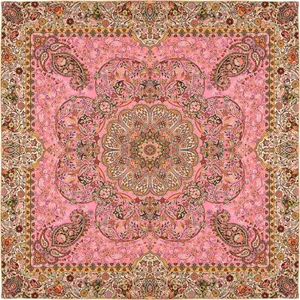 رومیزی ترمه نگین خاتم یزد طرح افشاری کد 12