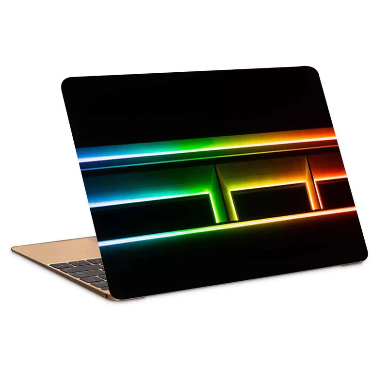 استیکر لپ تاپ طرح lines neon glow کد P-845 مناسب برای لپ تاپ 15.6 اینچ