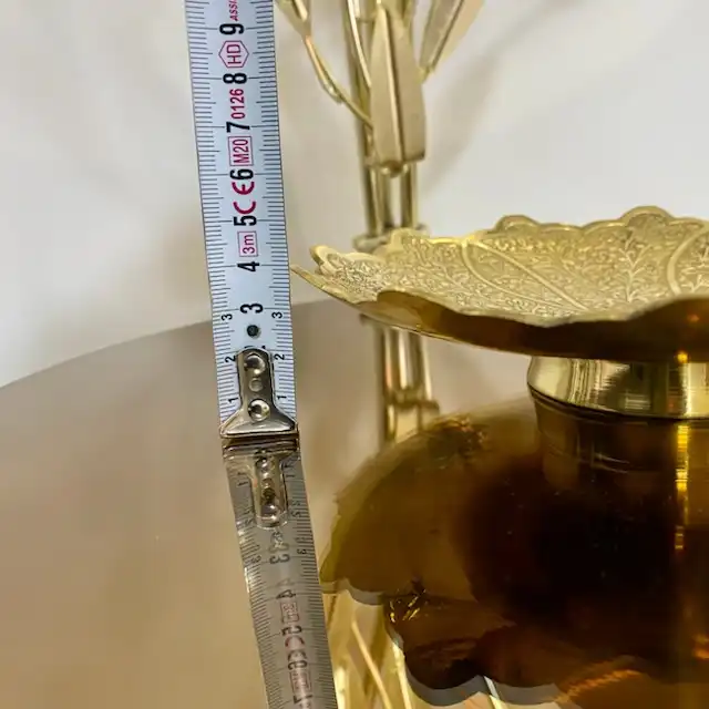 بشقاب برنجی مدل شش برگ کد 2207