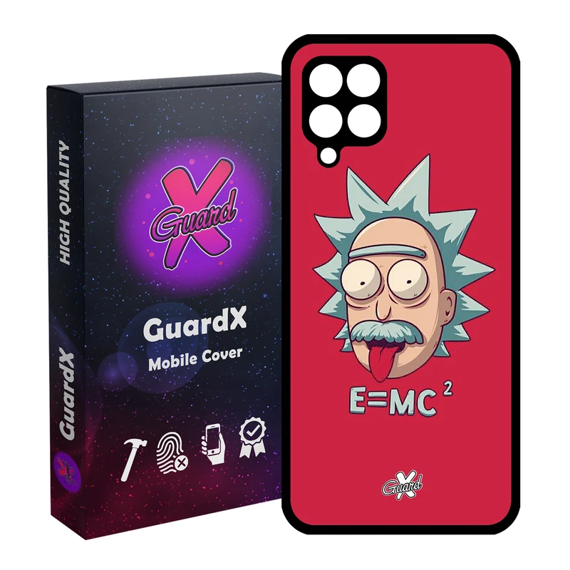 کاور گارد ایکس طرح Rick and Morty مدل Glass10046 مناسب برای گوشی موبایل سامسونگ Galaxy A22 4G