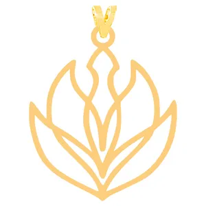 آویز گردنبند طلا 18 عیار زنانه کرابو مدل گل Kr31675