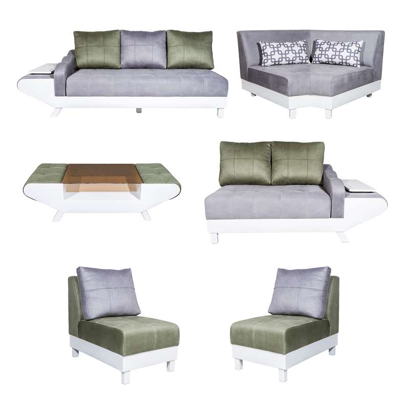 مبل 7 نفره کد 102-MR104-2DD/Y-GR-BR