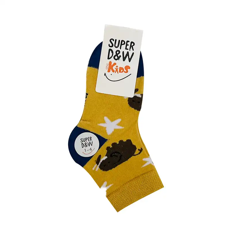 جوراب ساق بلند بچگانه مدل حیوانات جنگل بسته دو عددی