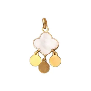 آویز گردنبند طلا 18 عیار زنانه مدل پولکی