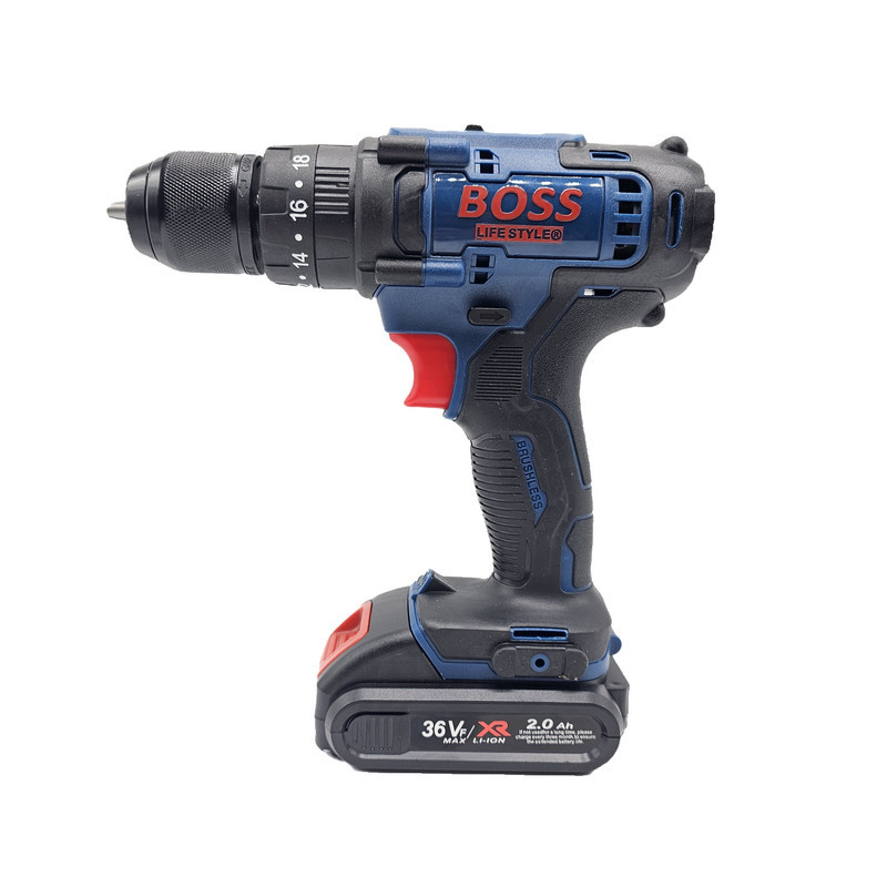 مجموعه 100 عددی دریل پیچ گوشتی شارژی چکشی باس مدل LIFE-STYLE