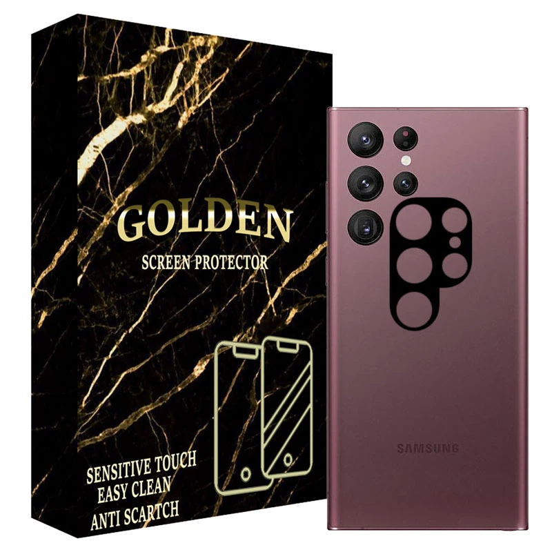 محافظ لنز دوربین گلدن مدل GLD-01 مناسب برای گوشی موبایل سامسونگ Galaxy S22 Ultra 5G