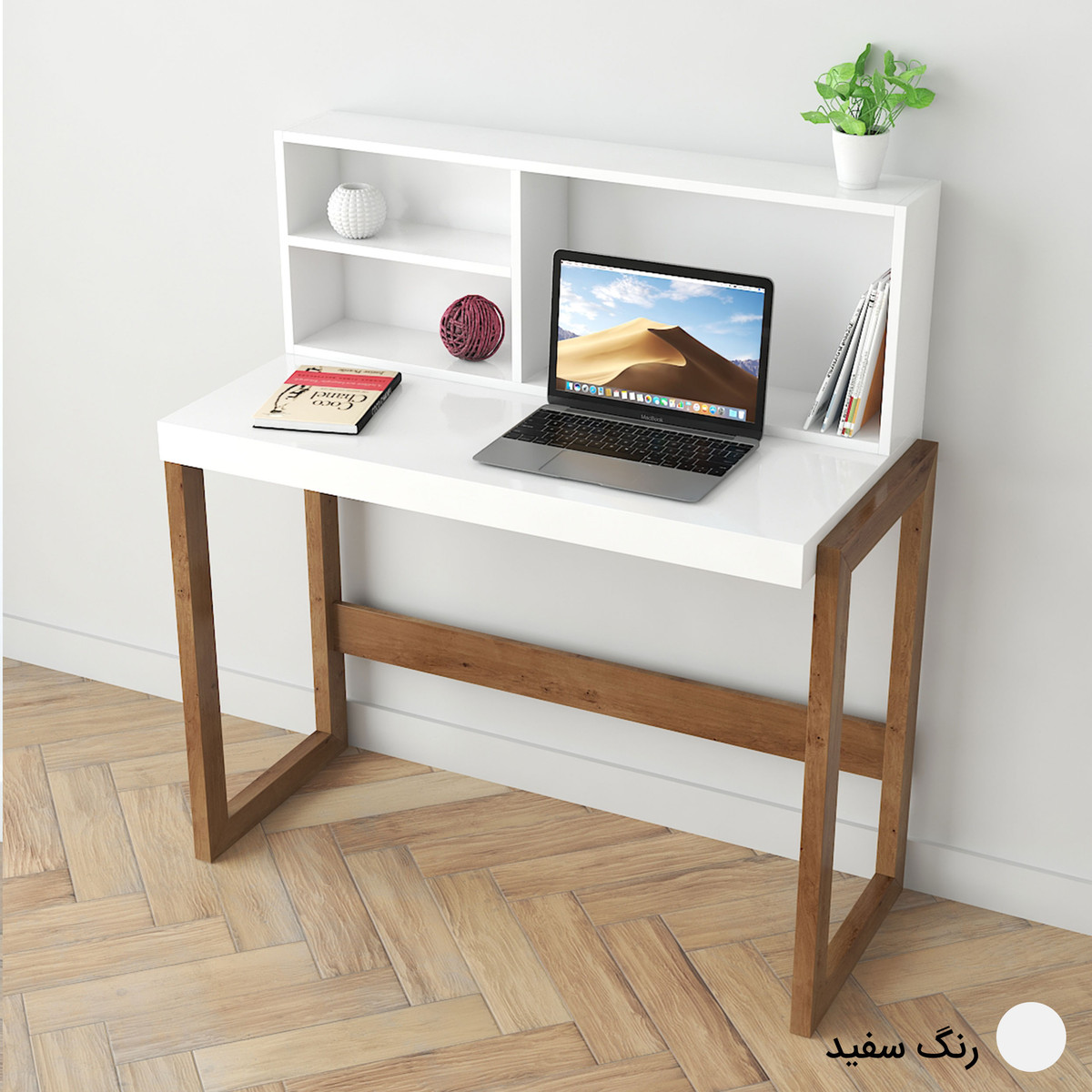 میز تحریر طرح کتابخانه دار مدل درسا 2 میز تحریر طرح کتابخانه دار مدل درسا 2