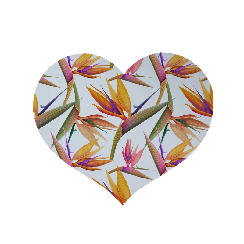 پادری مدل قلب طرح گل کد 5879 سایز 90x90 سانتی متر 