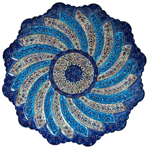 بشقاب میناکاری رستا طرح 282-15-102 قطر 25 سانتی متر