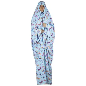 چادر نماز معراج آبی طرح پروانه 10