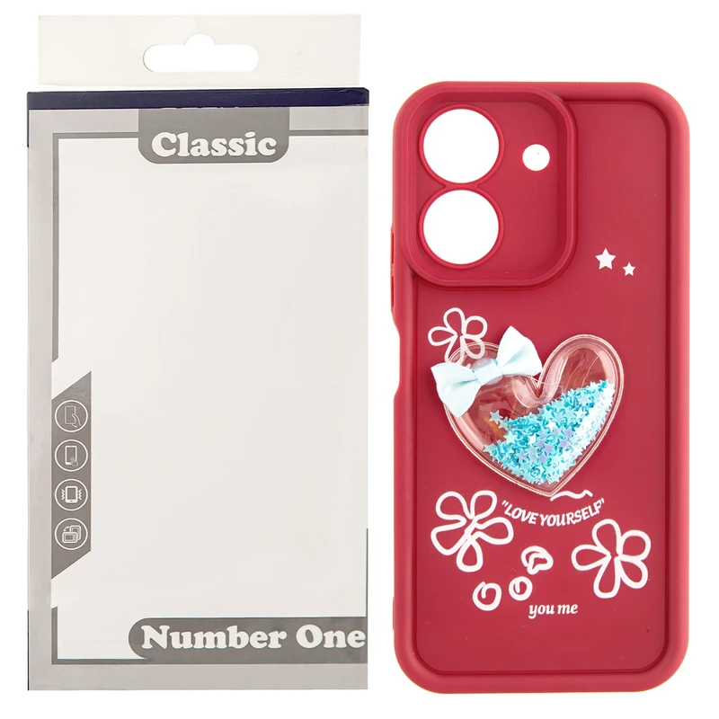 کاور کلاسیک مدل سولید طرح قلبی پُرستاره کد KHO.983 مناسب برای گوشی موبایل شیائومی REDMI 13C 4G / Poco C65