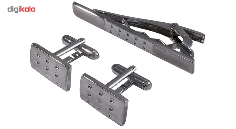 ست دکمه سر دست و گیره کراوات واته مدل Baya04