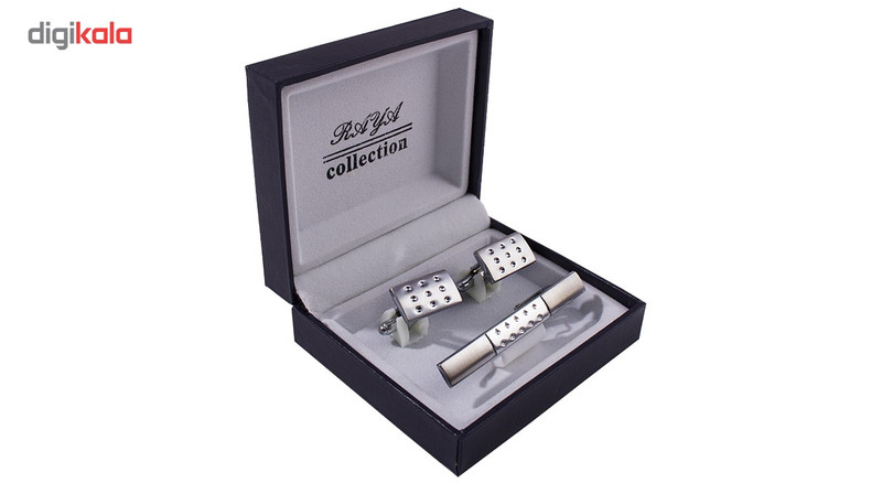 ست دکمه سر دست و گیره کراوات واته مدل Baya04