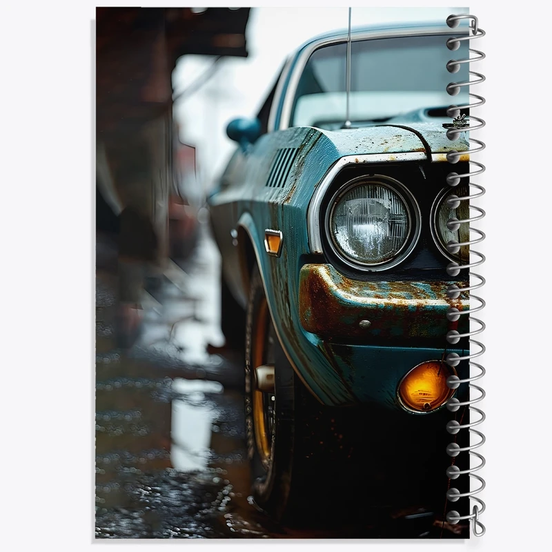 دفتر مشق 100 برگ خندالو طرح ماشین کلاسیک کد F1345