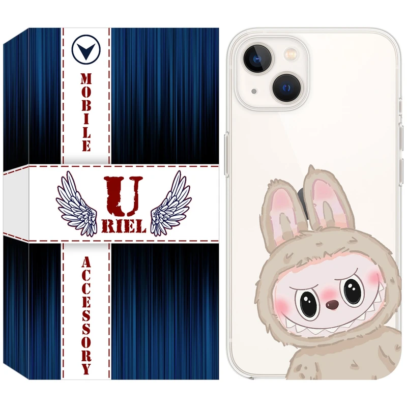 کاور یوریل مدل Clear کد 119 طرح لبوبو Labubu مناسب برای گوشی موبایل اپل iPhone 13 mini