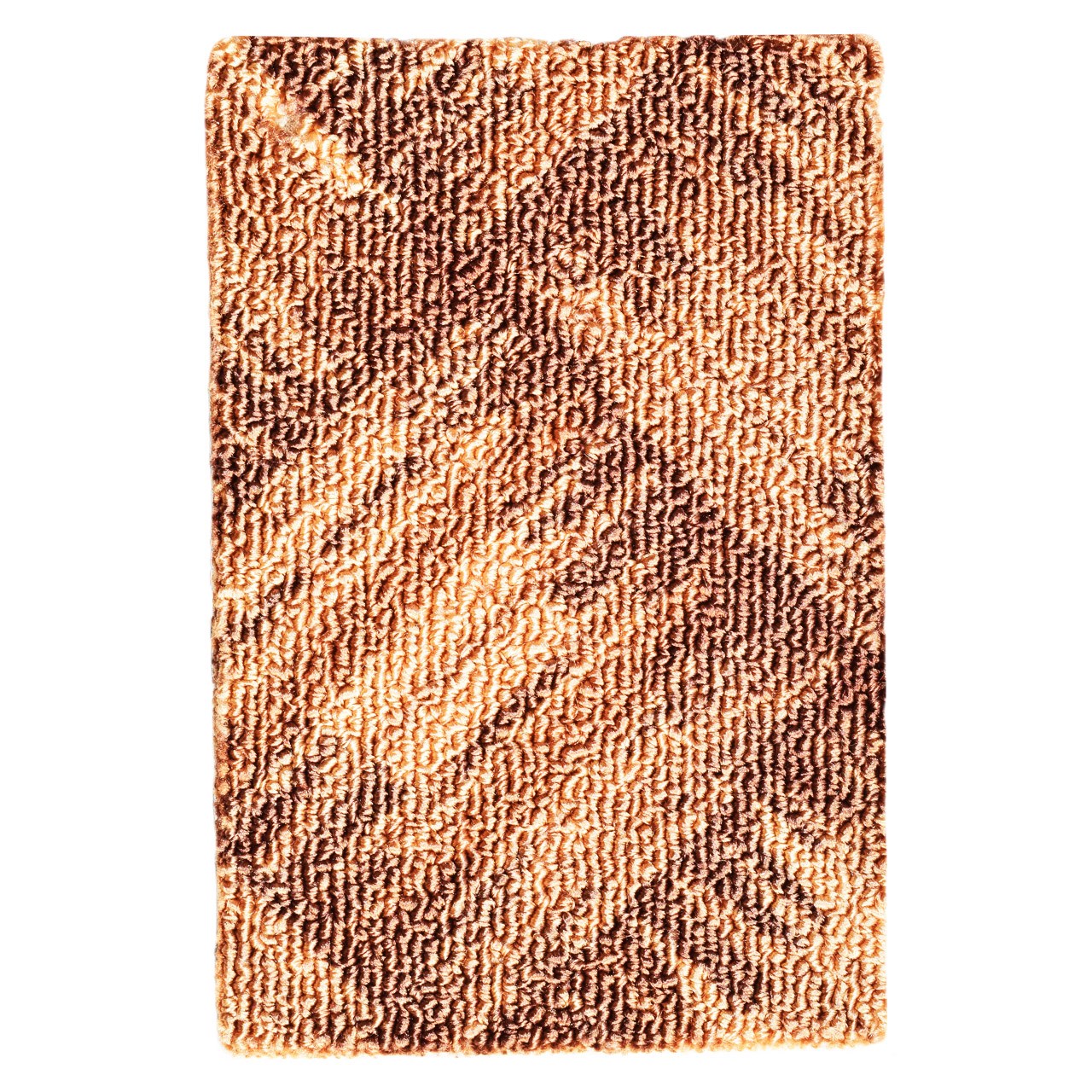 موکت ظریف مصور طرح حصیری  زمینه قهوه ای کد 7431