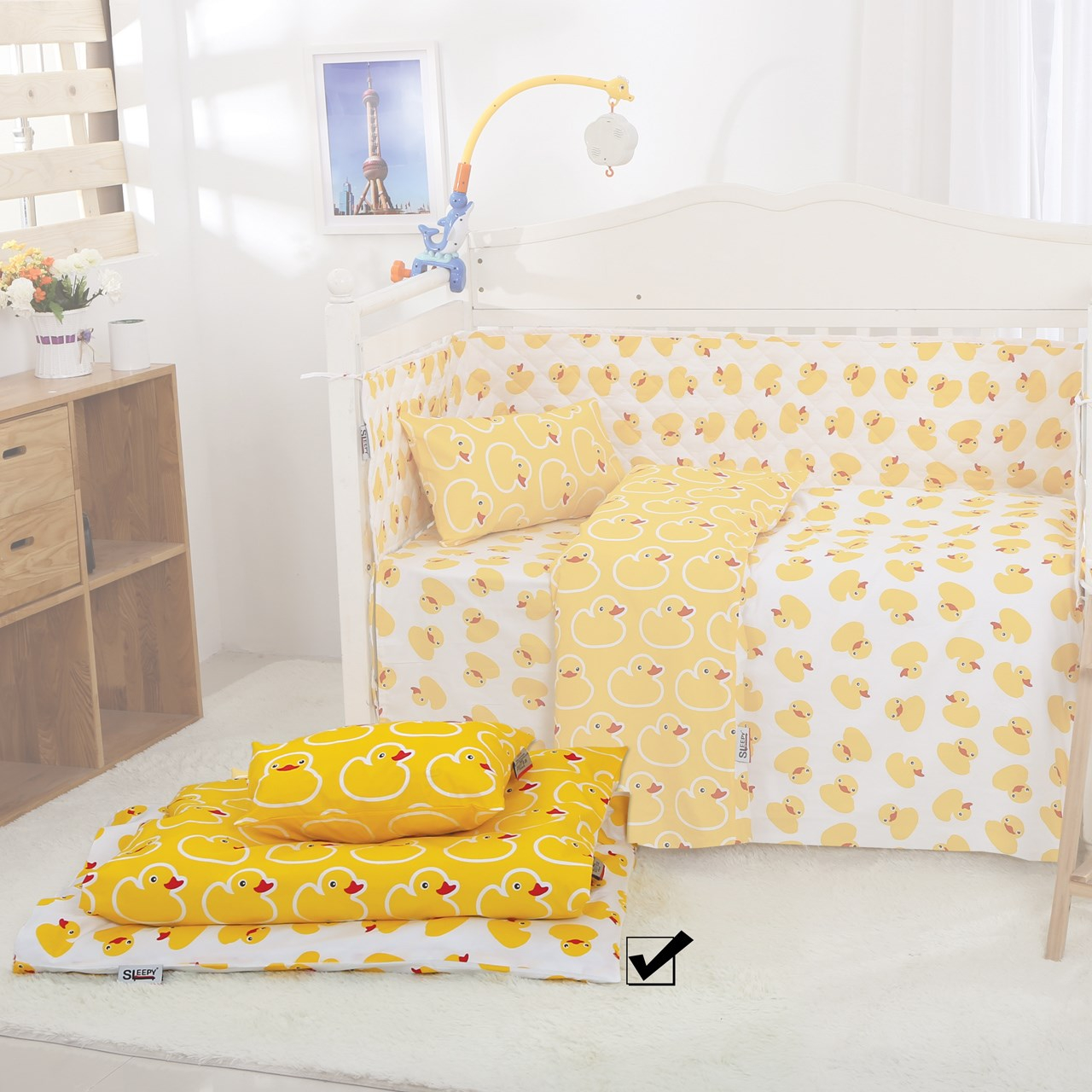 سرویس نوزادی 3 تکه طرحYELLOW DUCK  اسلیپی
