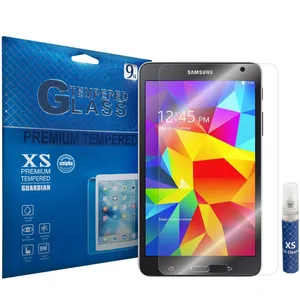 محافظ صفحه نمایش شیشه ای ایکس اس مدل تمپرد مناسب برای تبلت سامسونگ Galaxy Tab 4 8.0 به همراه اسپری پاک کننده صفحه XS