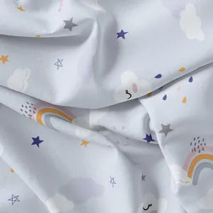  پارچه ملحفه پارچه باما مدل مخمل نوزادی طرح رنگین کمان   کد 5011420