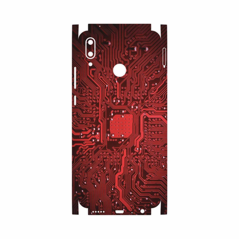 برچسب پوششی ماهوت مدل Red Printed Circuit Board-FullSkin مناسب برای گوشی موبایل هوآوی Y9 2019